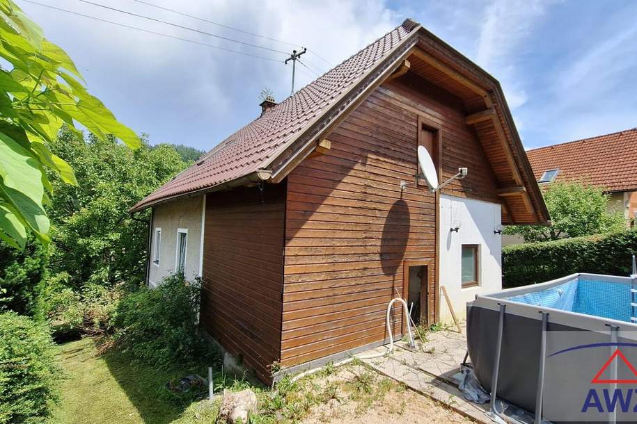 KAUFEN statt MIETEN: Familienhaus in ruhiger Ortsrandlage mit schöner Aussicht!, Haus-kauf, 9173 Völkermarkt