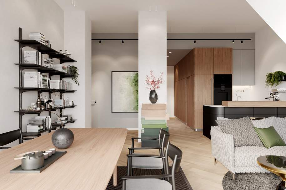 Traumhafter DG-Ausbau | Exklusives Wohnen in zentrale Ruhelage, Wohnung-kauf, 1.100.000,€, 1030 Wien 3., Landstraße
