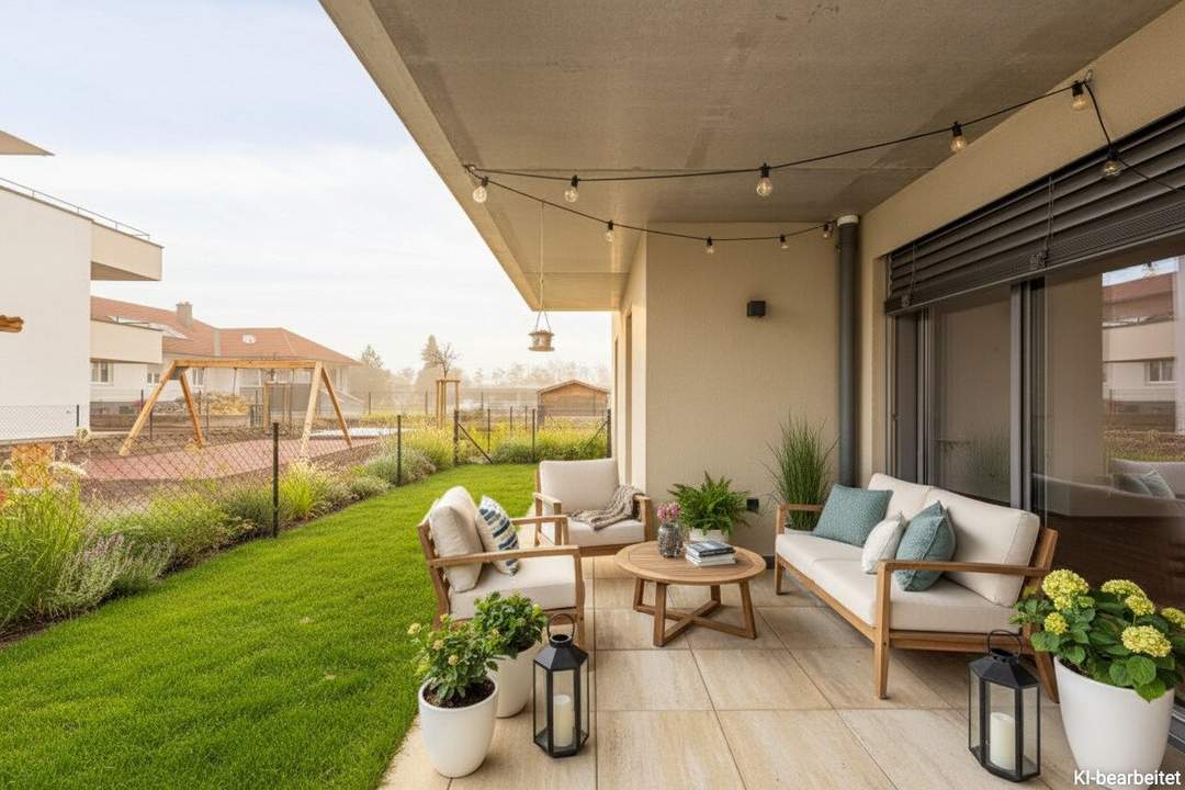 PROVISIONSFREI! Ideal geschnittene 3-Zimmer-Wohlfühlwohnung mit Garten | Bezugsfertig