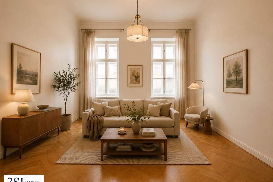 Edle 2-Zimmer-Altbauwohnung in ruhiger Seitenstraße des 12. Bezirks, Wohnung-kauf, 199.000,€, 1120 Wien 12., Meidling