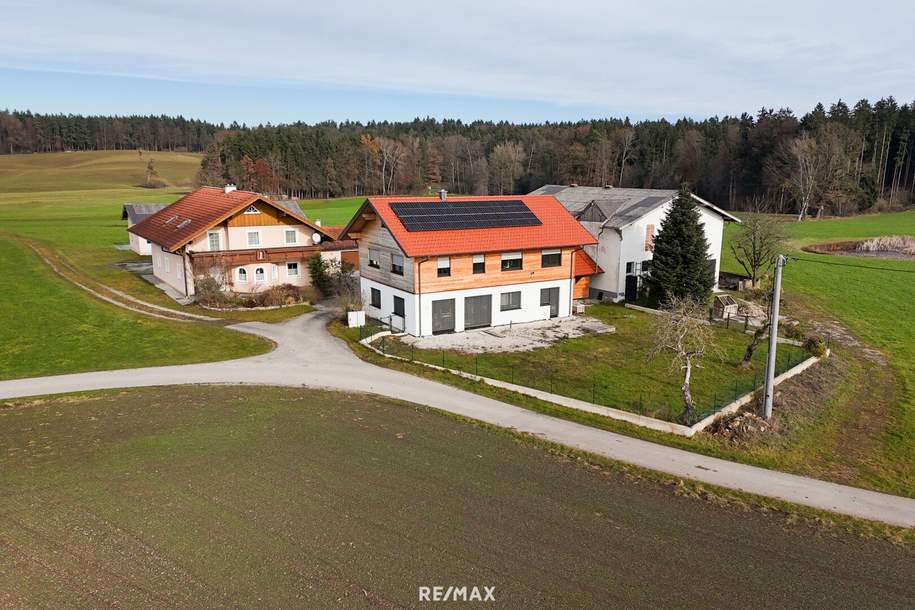 Vielseitige Liegenschaft mit zwei Wohnhäusern, Wirtschaftsgebäuden, Nutzflächen und Wald, Haus-kauf, 1.700.000,€, 5121 Braunau am Inn