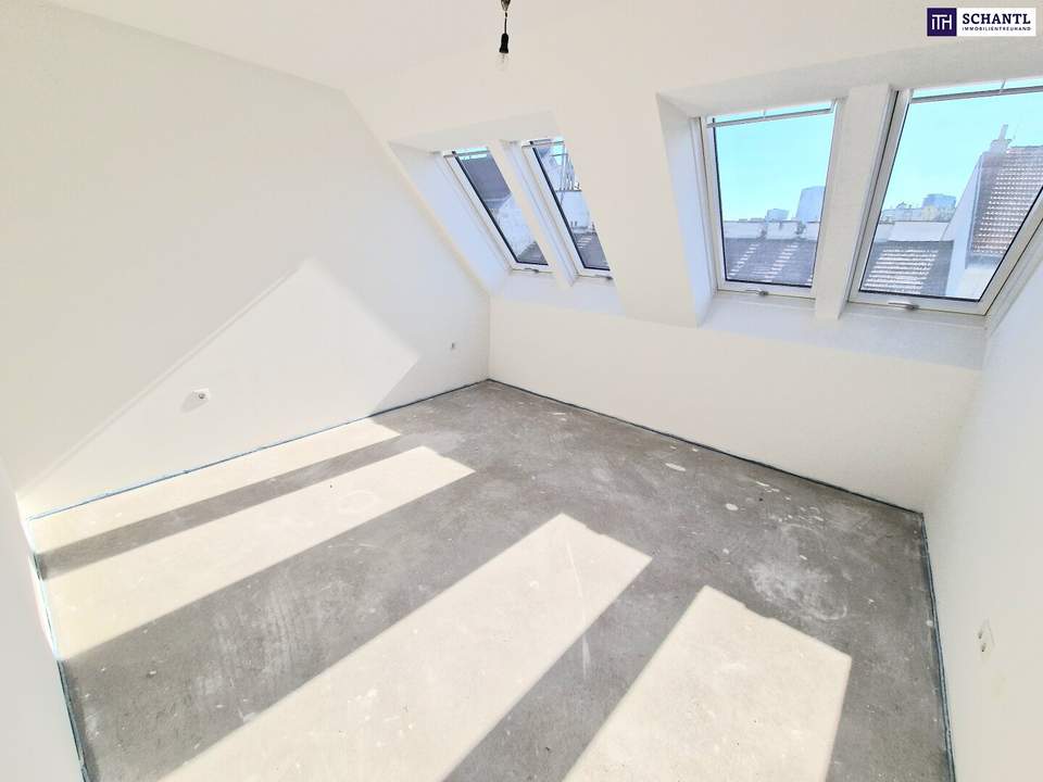 Preisreduktion! Stilvoll wohnen über den Dächern Wiens – ein 3-Zimmer-Dachgeschoßtraum mit 34 m² großer Sonnenterrasse