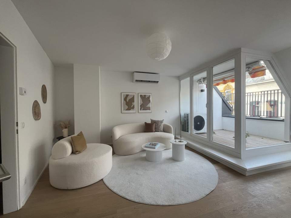 1180! Hochwertig sanierte 3-Zimmer DG-Maisonette mit Terrasse Nähe Währinger Schubertpark!