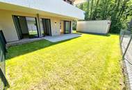 Barfuß ins Gras. Direkt vom Wohnzimmer aus. Den Sommer bereits im eigenen Garten verbringen! TOP Neubauwohnung mit viel Freiraum! Traumhafter Eigengarten + 3 Zimmer + Grün wohin das Auge reicht + Luftwärmepumpe!