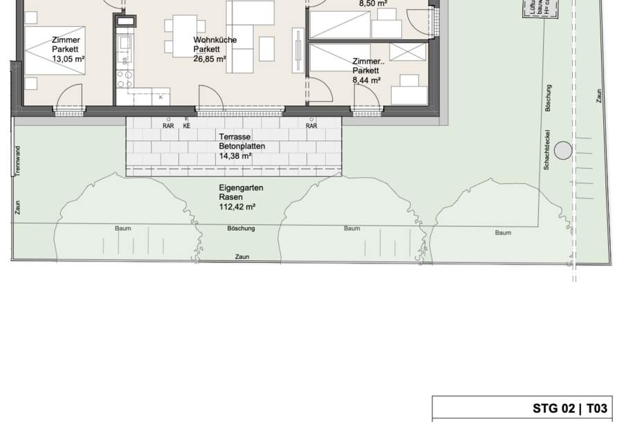 Neues Projekt in der Schwarzelackenau beim Marchfeldkanal - noch 18 Einheiten verfügbar!, Wohnung-kauf, 545.000,€, 1210 Wien 22., Donaustadt