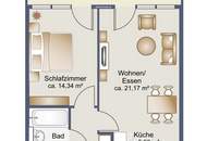 Attraktive, vermietete 2-Zimmer-Wohnung mit Südterrasse und Tiefgarage in den exklusiven Stadtvillen Kreuzbergl