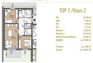 3-Zimmer-Wohnung mit Terrasse und Eigengarten - ANLEGERPREIS - Baustart-Rabatt - Haus 2/Top 1!