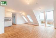 Wohnen in Grünruhelage von Süßenbrunn - Moderne Wohnung mit privater Dachterrasse! S-Bahn S1 in Gehweite! Luftwärmepumpe !