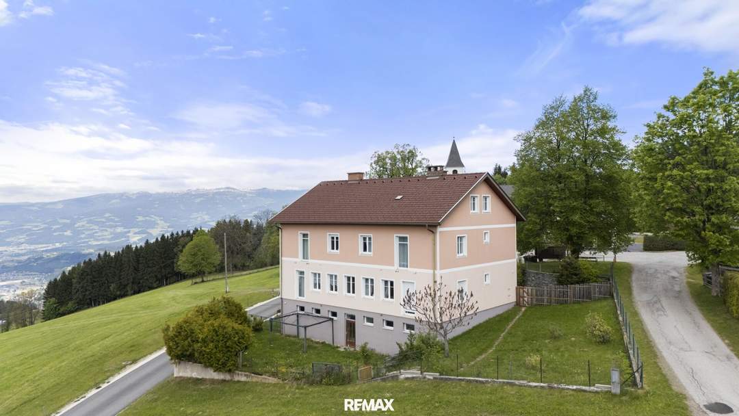 Panoramablick und Naturidylle: Großzügiges Wohnhaus mit 4 Einheiten in sonniger Aussichtslage in Kamp im Lavanttal