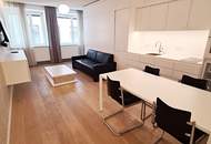 STEPHANSPLATZ-NÄHE, möbliertes 35 m2 Apartment, 1 Zimmer, Kochnische, Duschbad, Parketten, 3. Liftstock, Rotenturmstraße