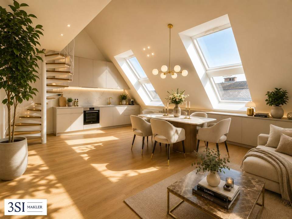 Lichtdurchflutende Dachgeschoß-Maisonette Wohnung in Top Lage