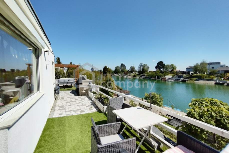Seeliegenschaft leistbar gemacht: Haus am Wasser mit Traumterrasse & eigenem Steg, Haus-kauf, 199.000,€, 2301 Gänserndorf