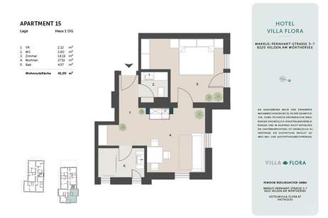 Renditeobjekt mit 5% * - Gut aufgeteiltes, modernes Apartment mit Pool! Provisionsfrei!, Wohnung-kauf, 275.888,€, 9220 Villach Land