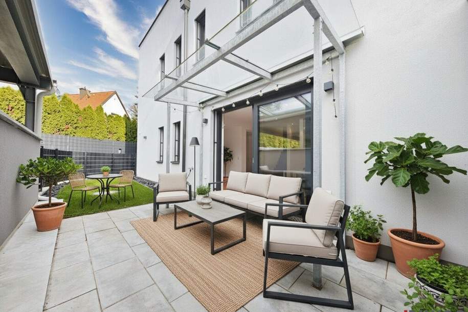 360° Tour | Doppelhaus-Erstbezug mit 135m², 5 Zimmern, Eigengarten &amp; Luftwärmepumpe | überdachter KFZ-Stellplatz, Haus-kauf, 579.000,€, 2000 Korneuburg
