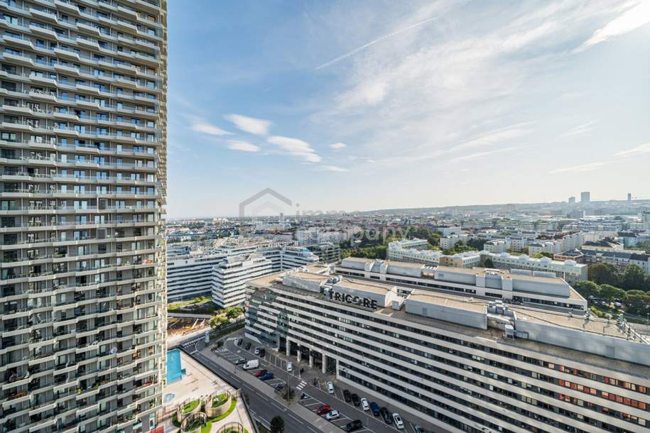 Großzügige 3-Zimmer-Wohnung im 18. Stock mit Südbalkon – voll möbliert, all-inclusive | 1030 Wien, Wohnung-miete, 2.750,00,€, 1030 Wien 3., Landstraße