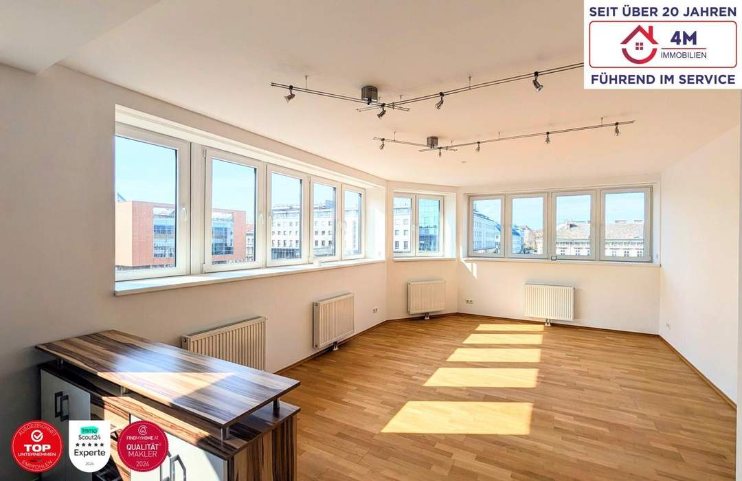 ✨ Großzügige 4-Zimmer-Wohnung mit Weitblick bis zum Kahlenberg direkt bei Burggasse/Stadthalle