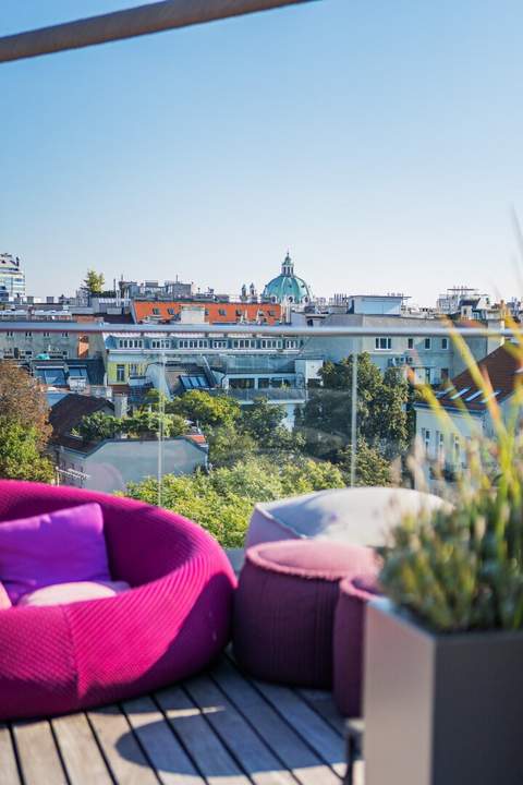 Exklusive Dachgeschoßwohnung mit Blick über Wien!