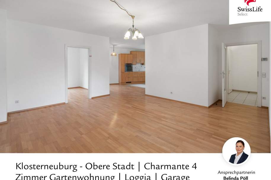 Klosterneuburg - Obere Stadt | Charmante 4 Zimmer Gartenwohnung | Loggia | Garage, Wohnung-kauf, 525.000,€, 3400 Tulln