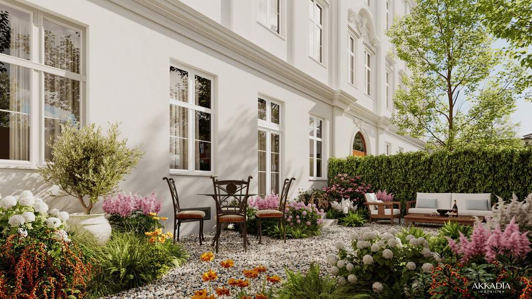Kleinod mit Stadtgarten | Gartenwohnung im charmanten Biedermeierensemble