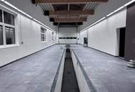 LKW Prüfhalle §57a PROVISIONSFREI!! NEU EINGERICHTET!! mit 2 gut beleuchteten Dachkuppeln und Sektionaltor ca. 27m lang T1