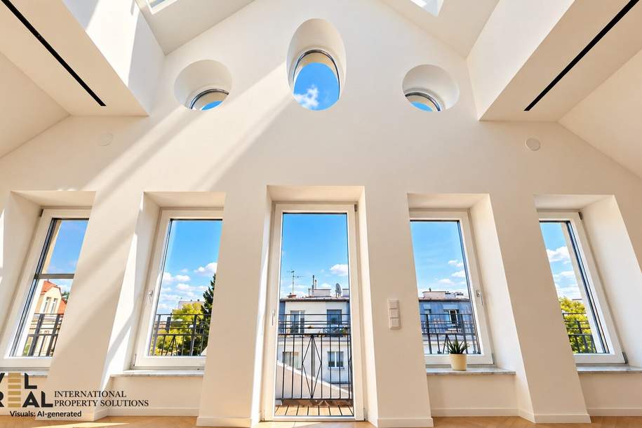 Historisches Dachgeschoss-Juwel mit stilvollem Design! Exklusiver Erstbezug mit traumhaftem Weitblick!, Wohnung-kauf, 1.064.000,€, 1120 Wien 12., Meidling
