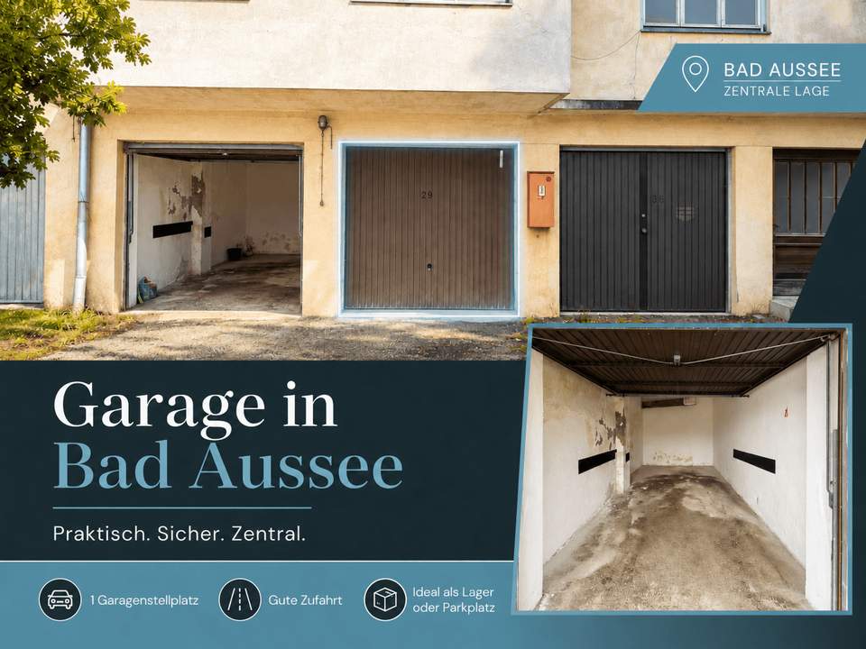 Einzelgarage in Top Lage von Bad Aussee zu vermieten