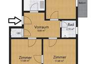 Gemütliche 3-Zimmer-Wohnung mit Balkon und Garagenstellplatz