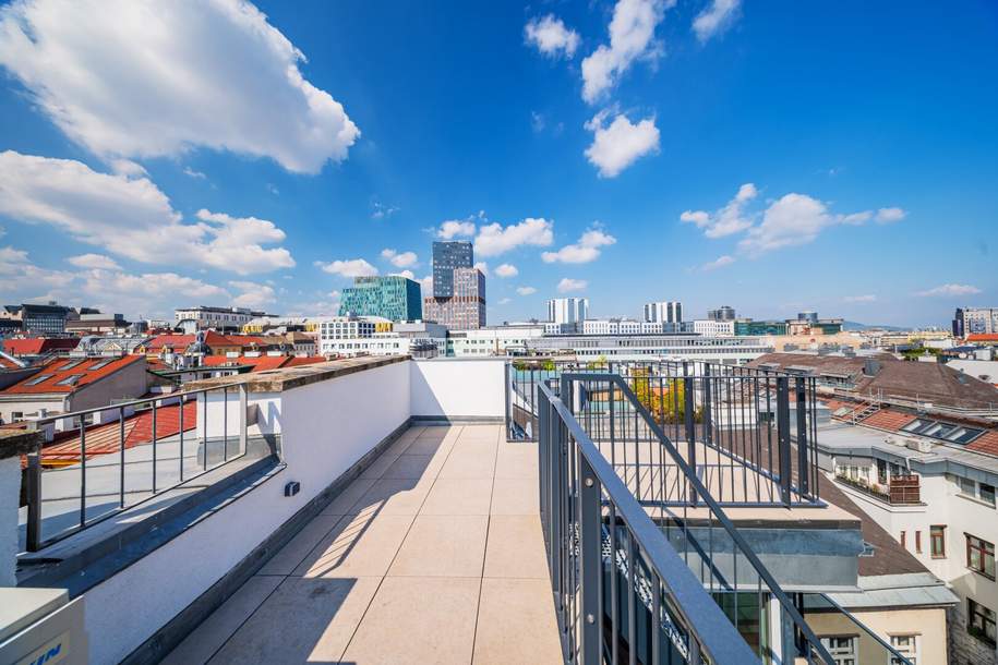 Wohnen über den Dächern Wiens – Exklusives Penthouse mit traumhafter Aussicht &amp; Dachterrasse, nächst Stadtpark, Wien Mitte und Rochusmarkt, Wohnung-kauf, 949.000,€, 1030 Wien 3., Landstraße