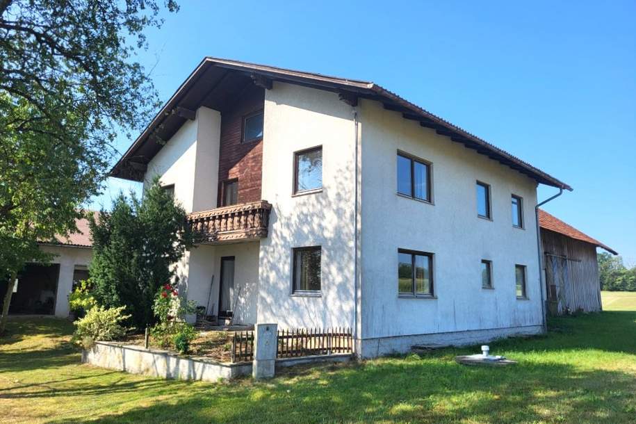 Ehem. Sacherl mit ca. 6 ha Wiesen- und Ackerfläche und Nebengebäuden, Haus-kauf, 4753 Ried im Innkreis