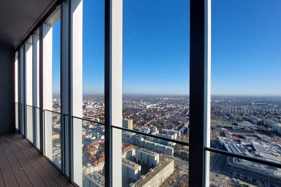 2-Zi.-Erstbezug mit Loggia &amp; Rooftop Pool | TOWER HOMES, Wohnung-miete, 1.590,00,€, 1220 Wien 22., Donaustadt