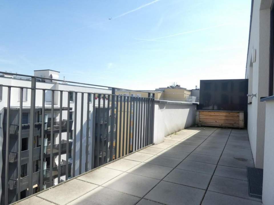 7.OG!!! 19m² Terrasse! DG-Wohnung Nähe Hauptbahnhof im Sonnwendviertel!!