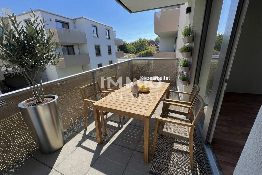Charmante 2-Zimmer-Wohnung mit Balkon & Loggia – kompakt und gut geschnitten - Erstbezug, Wohnung-legalform.mietkauf, 600,€, 2013 Hollabrunn