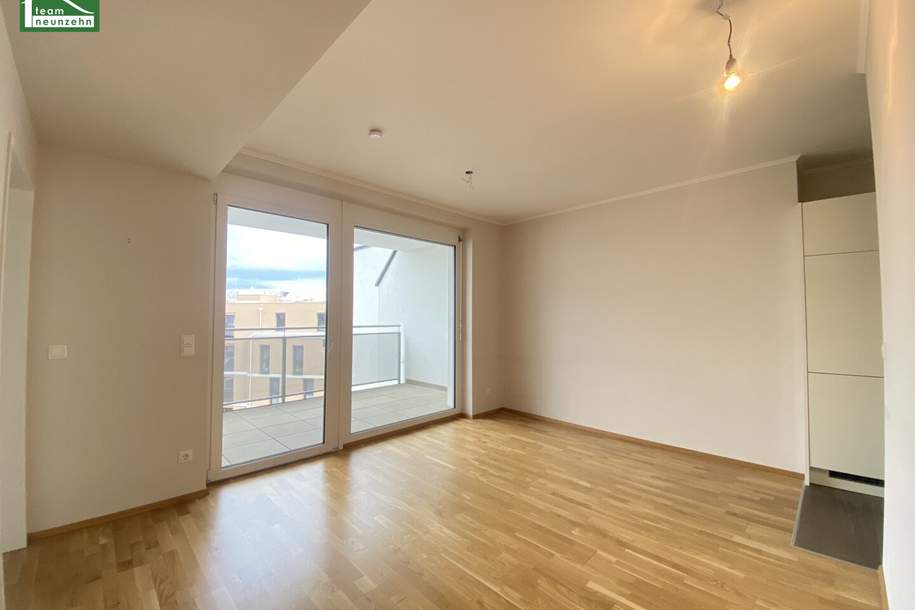 Wohnen im Mautner-Markhof nahe S-Bahn S7 Kaiserebersdorf - Innenhofausrichtung mit großer Loggia, Einbauküche und luxuriösem Bad! GEMEINSCHAFTLICHE DACHTERRASSE!, Wohnung-miete, 860,00,€, 2320 Bruck an der Leitha
