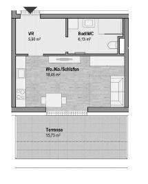 ANLEGER - Top 19 A - Leben in Geidorf - 30m² Wfl mit 16m² Terrasse SW - Provisionsfrei !!
