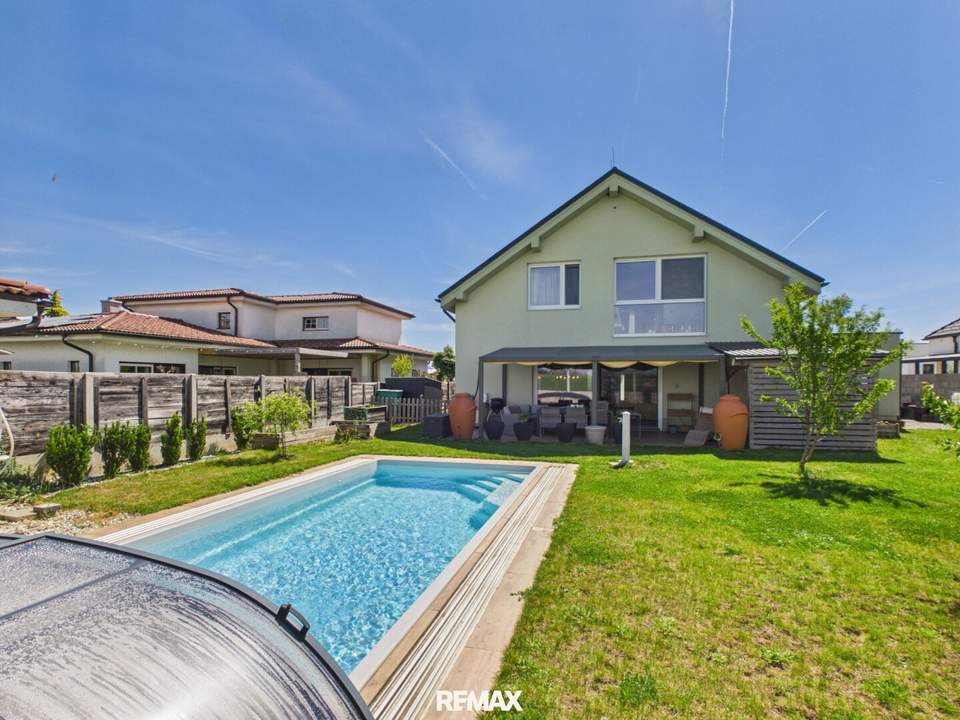 Wohnen auf höchstem Niveau in Nickelsdorf - Modernes Einfamilienhaus mit Pool &amp; Loxone Smart-Home.