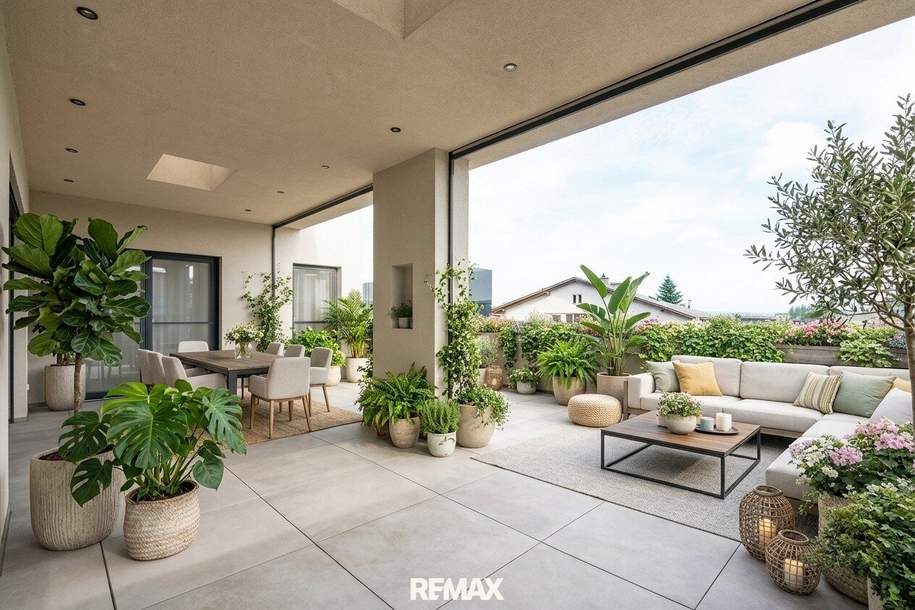 ! PROVISIONSFREI ! Barrierefreier Terrassentraum mit Swim-Spa, 3 Zimmer, 2 Parkplätze, Wohnung-kauf, 579.000,€, 8054 Graz(Stadt)
