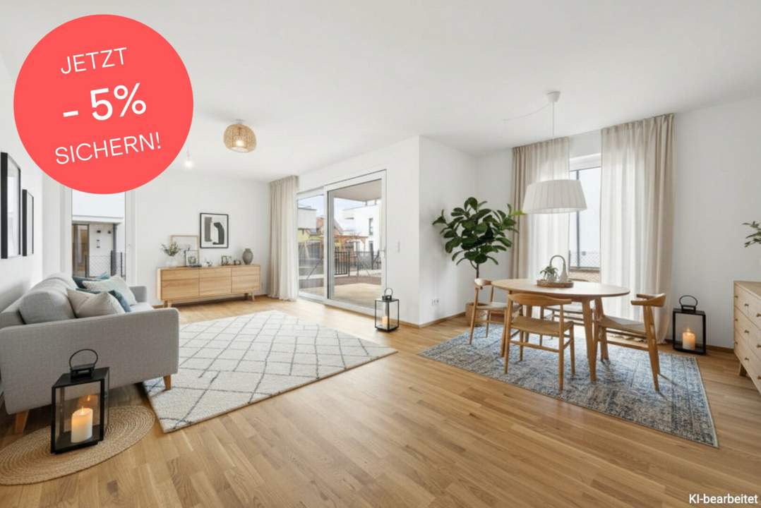 Jetzt 382.000,- statt 402.000,-! Für Garten- und Sonnenliebende: Über 90 m² Garten trifft auf 81 m² Wohnfläche mit Süd-Ost-Westausrichtung | Plus Schrankraum | Provisionsfrei
