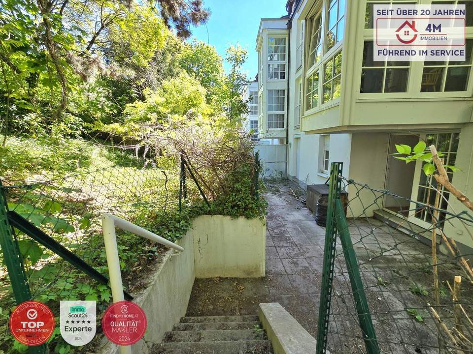 Neupreis! Charmante 3-Zimmer Terrassenwohnung mit großzüzigem Privatgarten und Garage in der Gersthoferstraße