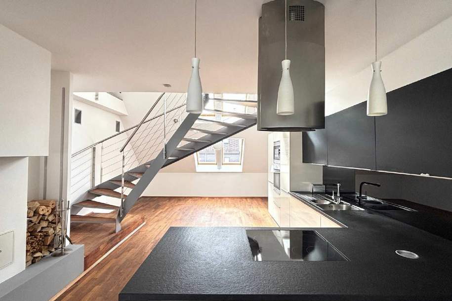 Traumhafte Dachmaisonette mit 2 Terrassen + Dachterrasse - Nähe Arenbergpark, Wohnung-miete, 3.400,00,€, 1030 Wien 3., Landstraße