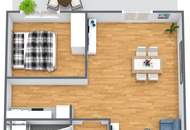 Zentrale und schöne 2-Zimmer Wohnung mit großer Loggia