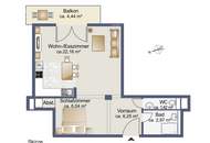 modern möblierte Mietwohnung mit Balkon, Wellnessbereich und Tiefgaragenplatz - Heizkosten inklusive!