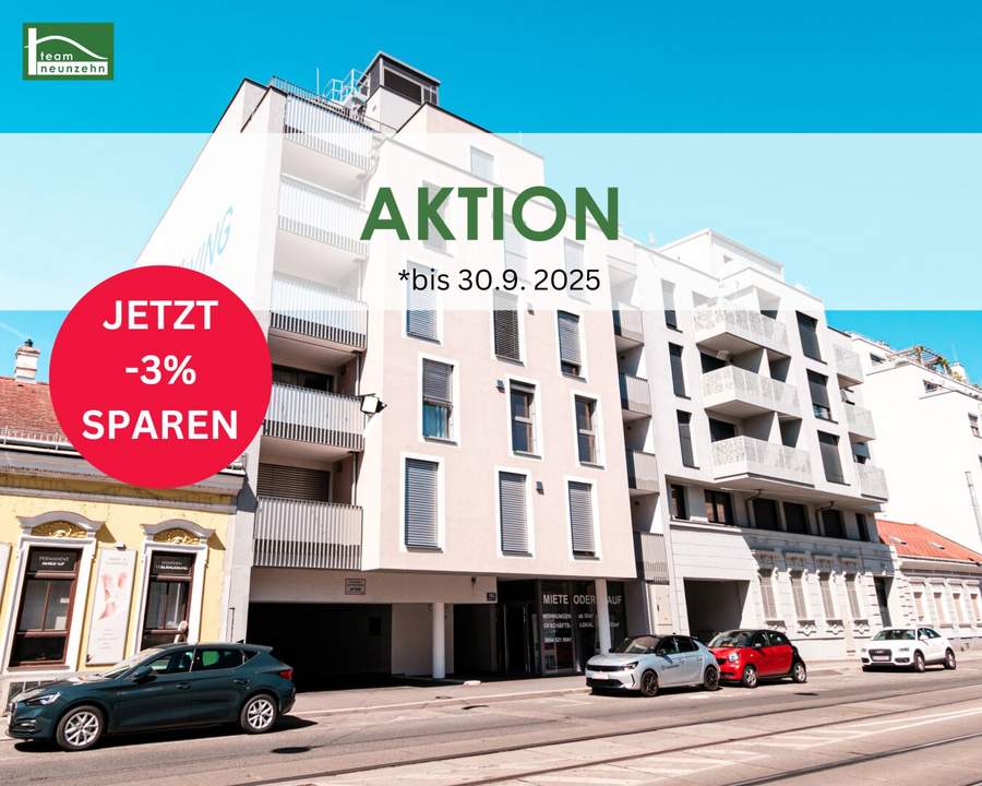 Über den Wolken .... Erstbezug im DG mit Terrasse und Küche in Bestlage unweit der U1 - Kagraner Platz - sofort beziehbar - JETZT ANFRAGEN