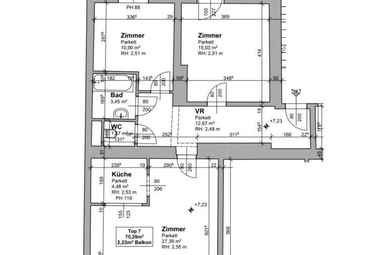Jetzt besichtigen - Preisreduktion! Erstbezug nach Sanierung: Moderne Stadtwohnung in zentraler Lage in Graz: 75 m² - 3 Zimmer - Balkon - neue Küche! PROVISIONSFREI!, Wohnung-kauf, 279.000,€, 8020 Graz(Stadt)