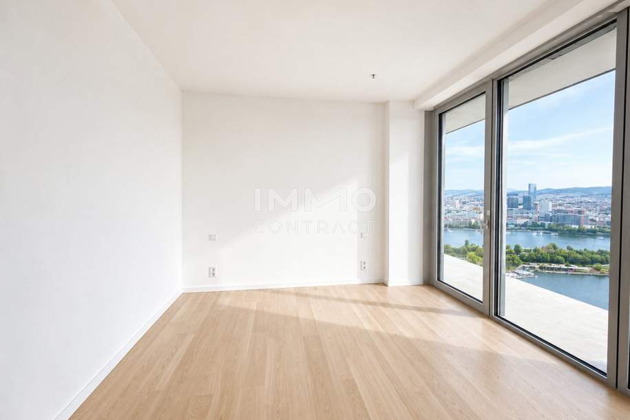 34. Etage - 3-Zimmer-Eckwohnung im DC2 Tower mit 2 Loggien, Wohnung-miete, 1.100,00,€, 1220 Wien 22., Donaustadt