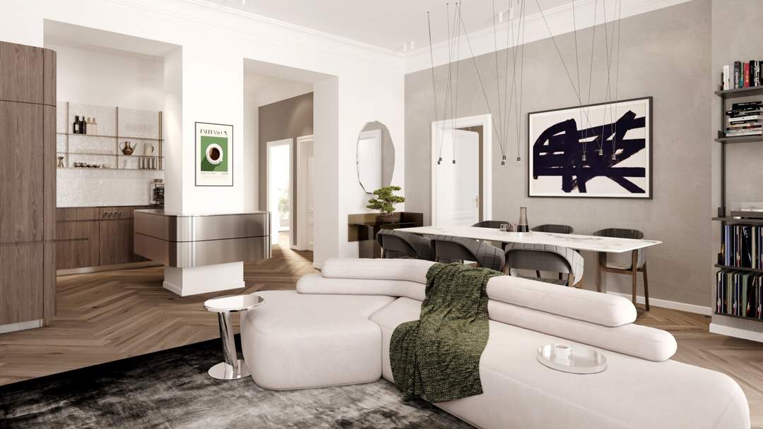 Stilvolle Altbau-Eleganz trifft modernen Wohnkomfort