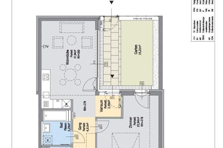 Moderne 2-Zimmer Wohnung mit Garten in Ruhelage, Wohnung-miete, 899,00,€, 1210 Wien 21., Floridsdorf