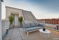 !!! EXKLUSIV !!! >> luxuriöse DG Wohnung mit eigenem Liftzugang, zwei Bäder und Dachterrasse >> TOP Anbindung