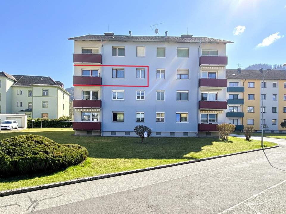 Eigentumswohnung in Kindberg, Balkon, Parkplatz, Zentrumsnähe