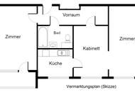 Stadtnah wohnen, individuell gestalten: 3-Zimmer-Sanierungsobjekt mit Südloggia