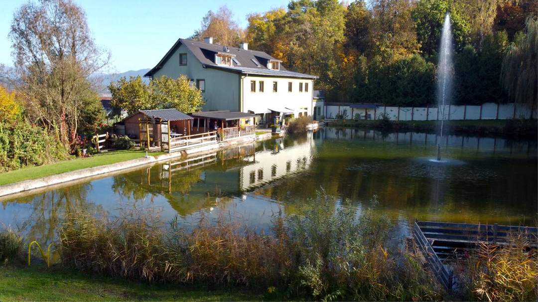 Mietwohnhaus mit Naturbadeanlage und Wasserrecht!